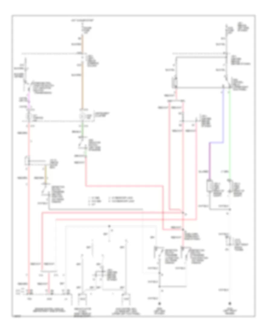 4WD Wiring Diagram Except California without 2 4 Select Switch for Toyota Tacoma 2000