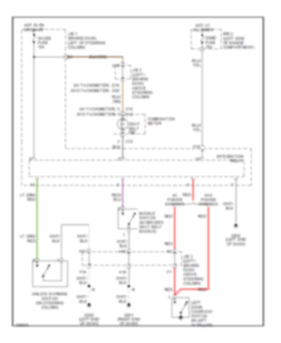 Warning System Wiring Diagrams for Toyota Tacoma 2000