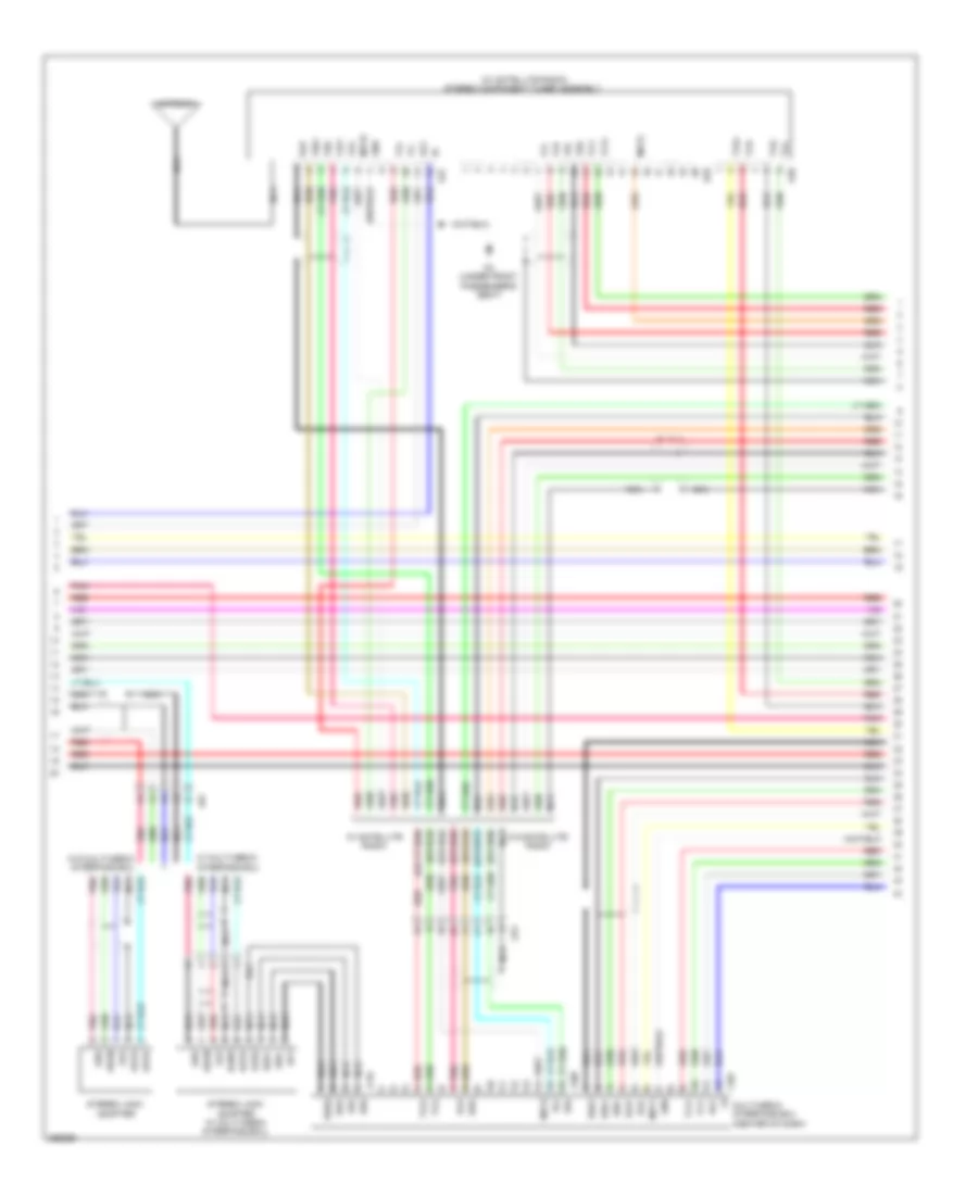 Navigation Wiring Diagram, with Separate Amplifier (2 of 4) for Toyota Tundra 2012