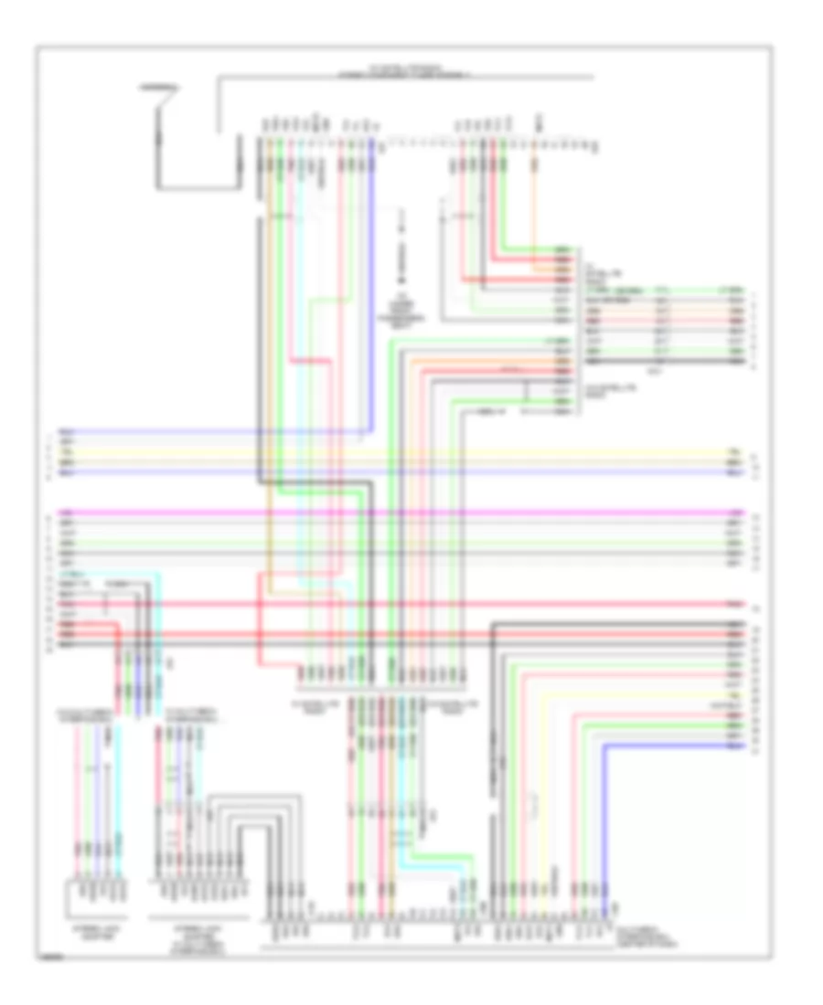 Radio Wiring Diagram, without Navigation with Separate Amplifier (2 of 4) for Toyota Tundra 2012