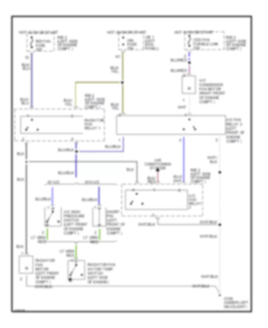 Cooling Fan Wiring Diagram for Toyota Tercel DX 1990