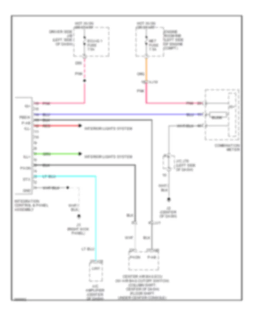 Integration Control and Panel Wiring Diagram for Toyota Tundra Limited 2012