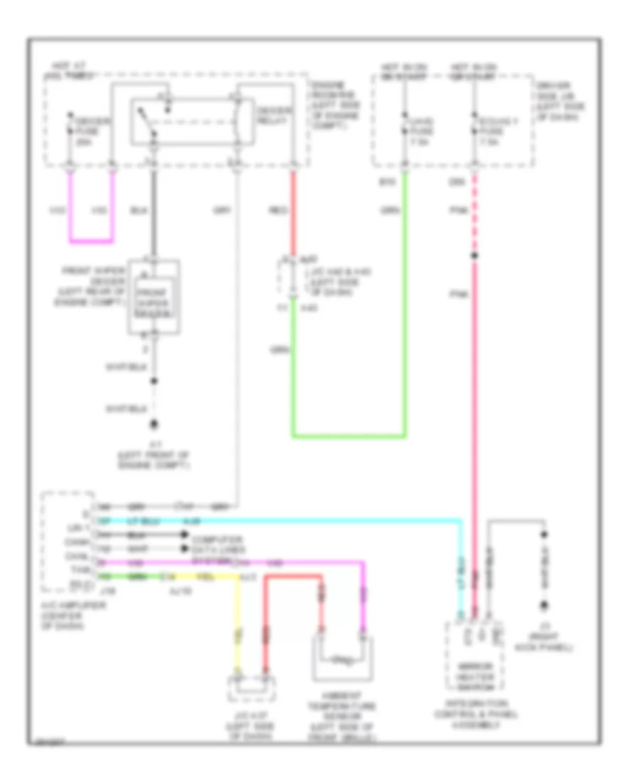 Front Deicer Wiring Diagram for Toyota Tundra Limited 2012