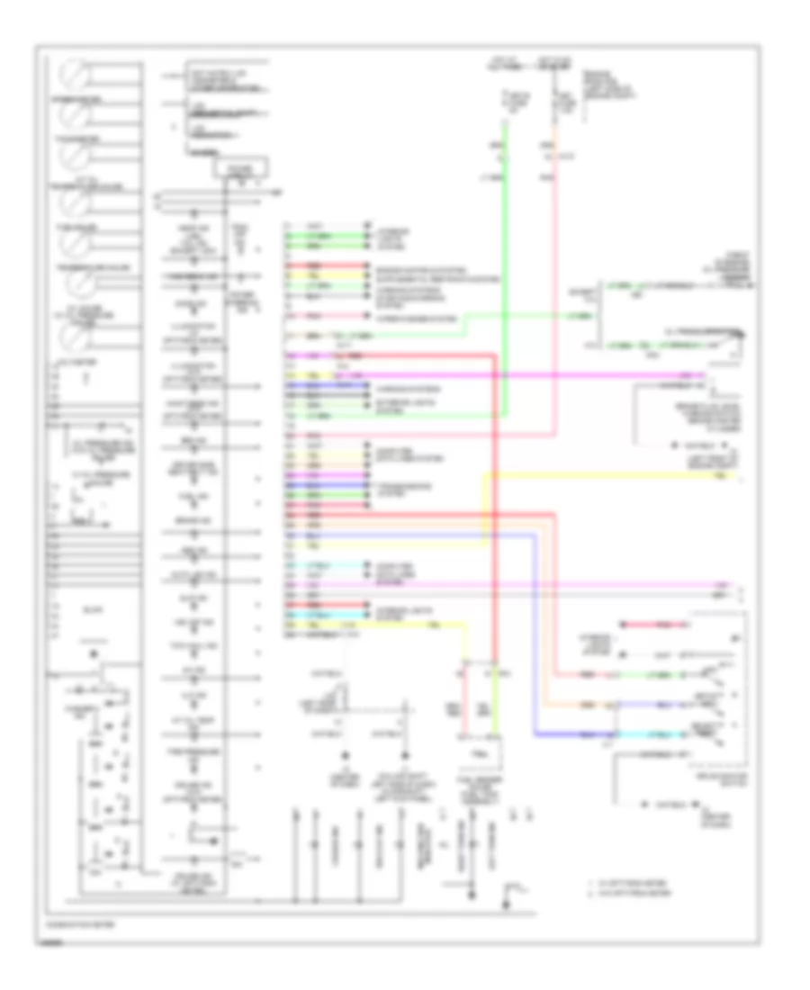 Instrument Cluster Wiring Diagram 1 of 2 for Toyota Tundra Limited 2012