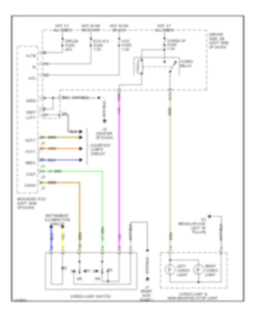 Cargo Light Wiring Diagram for Toyota Tundra Limited 2012