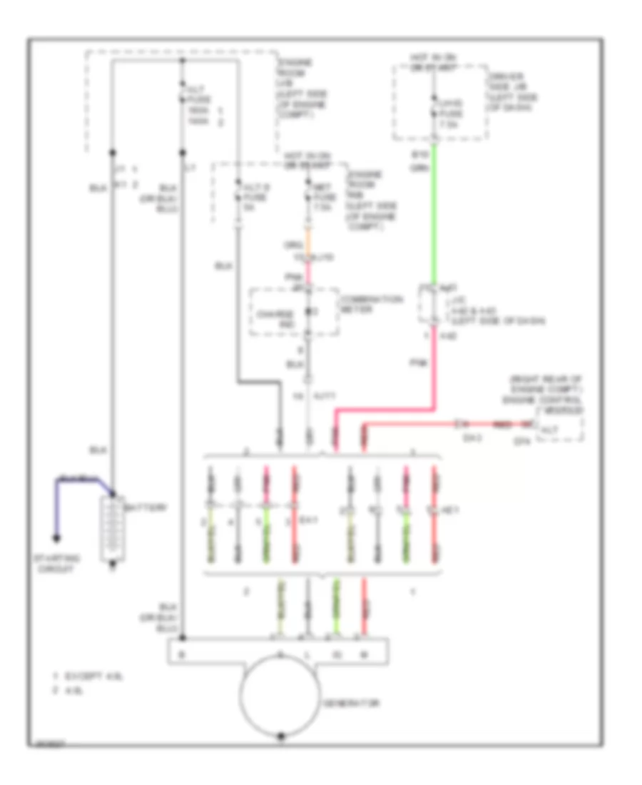Charging Wiring Diagram for Toyota Tundra Limited 2012