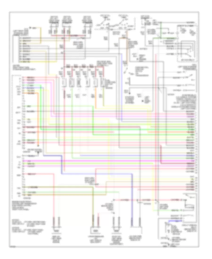 3.4L, Engine Performance Wiring Diagrams, AT (1 of 4) for Toyota T100 1997