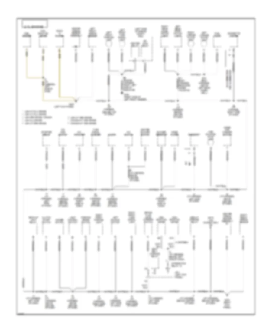 Ground Distribution Wiring Diagram 1 of 3 for Toyota T100 1997