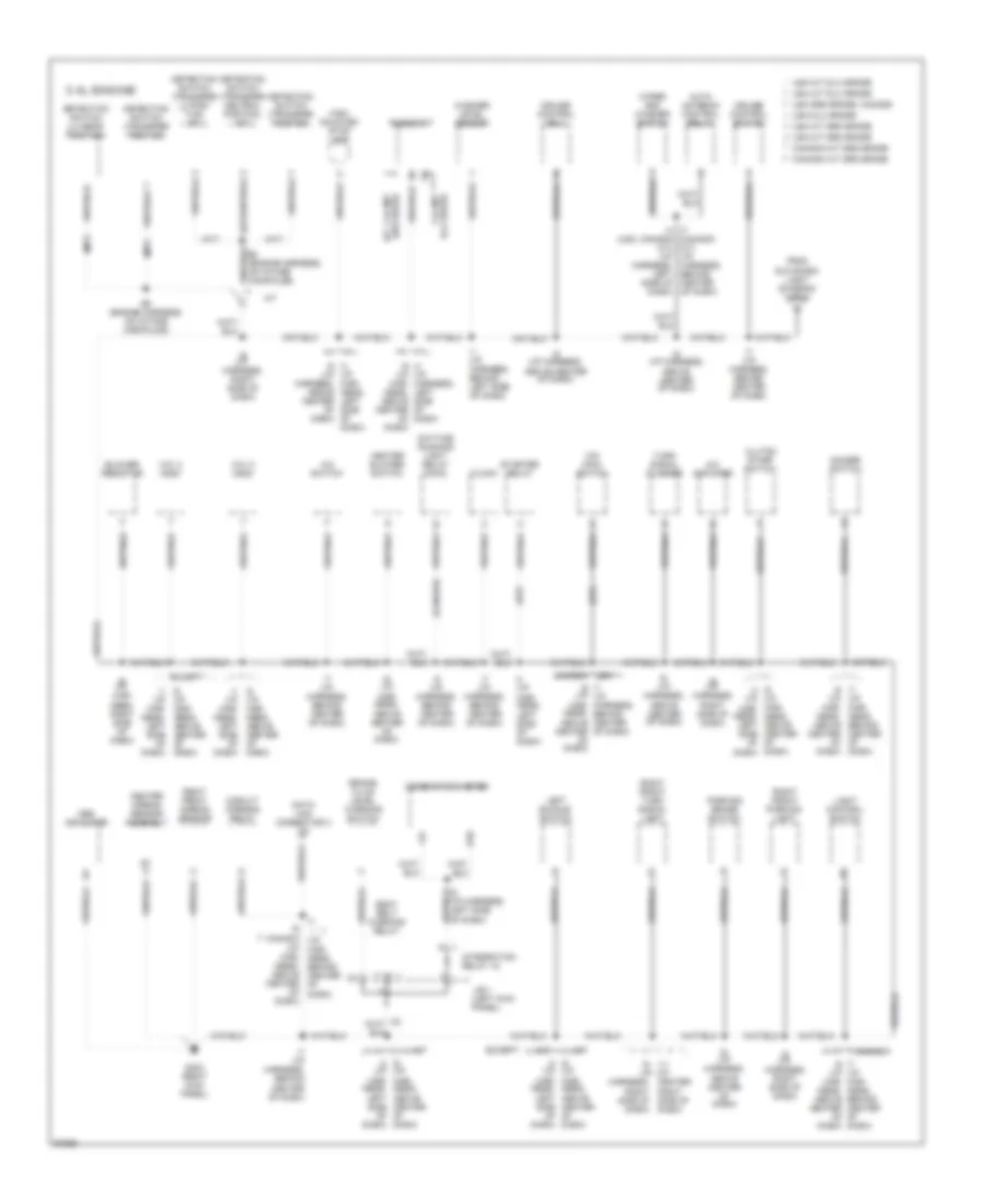 Ground Distribution Wiring Diagram 3 of 3 for Toyota T100 1997