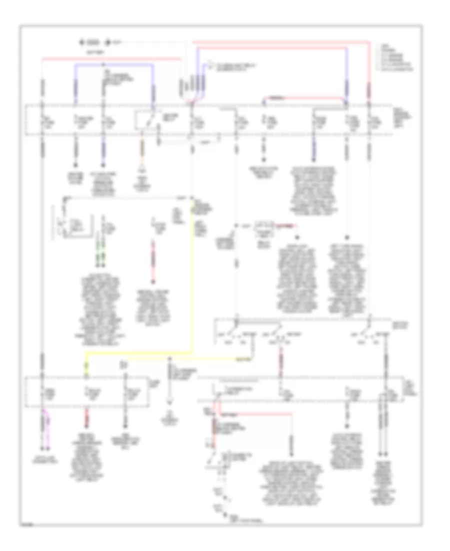 Power Distribution Wiring Diagram 1 of 2 for Toyota T100 1997