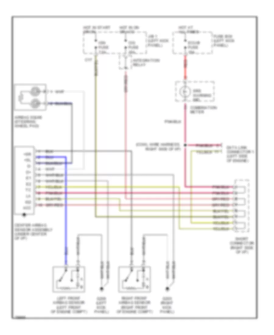 Supplemental Restraint Wiring Diagram for Toyota T100 1997