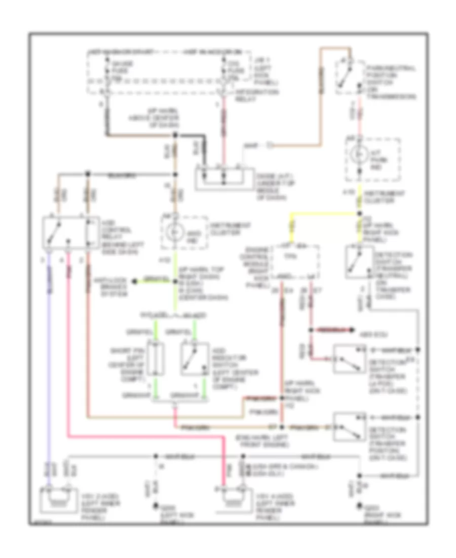 Transfer Case Wiring Diagram, AT for Toyota T100 1997