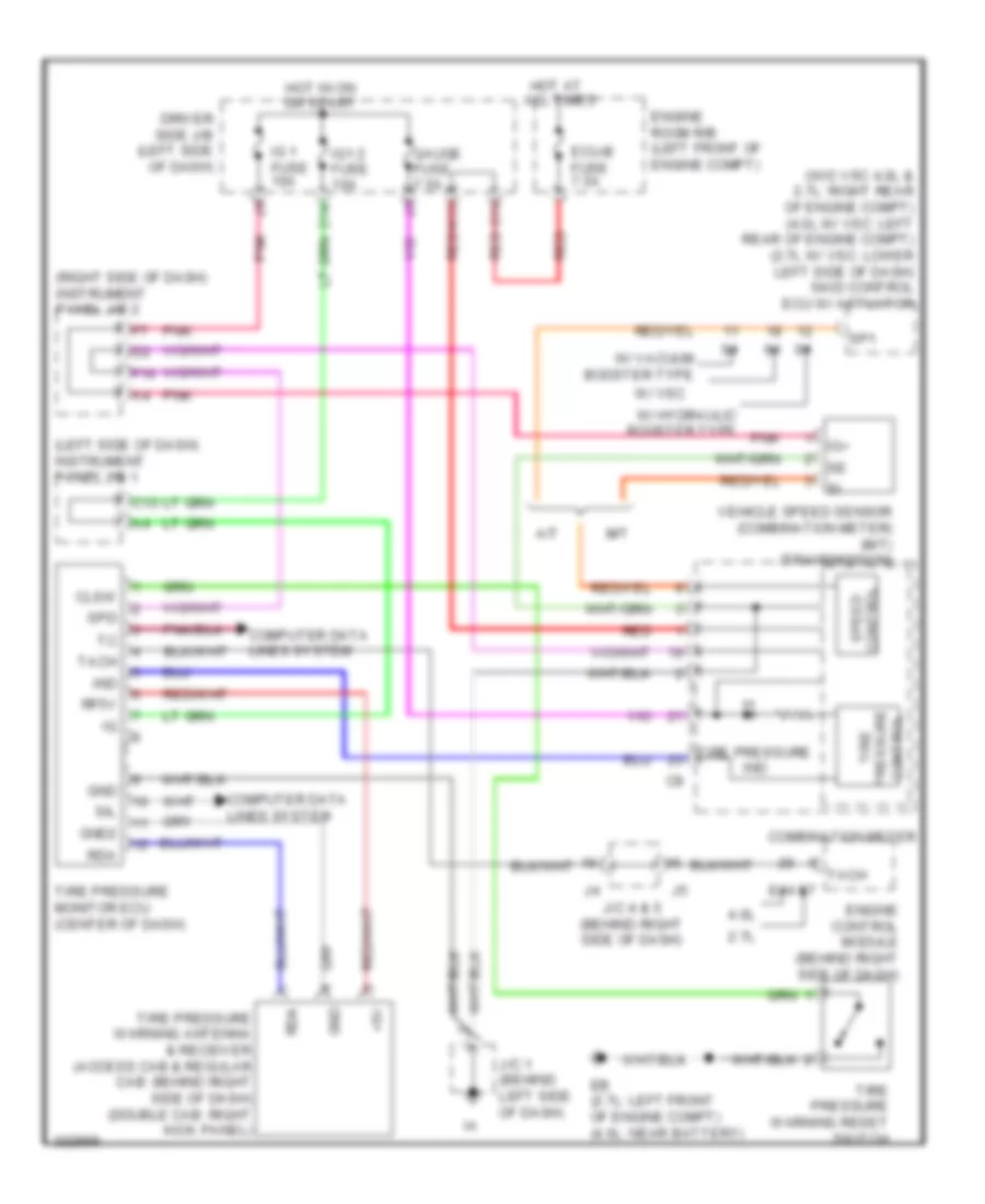 Tire Pressure Monitoring Wiring Diagram for Toyota Tacoma PreRunner 2010