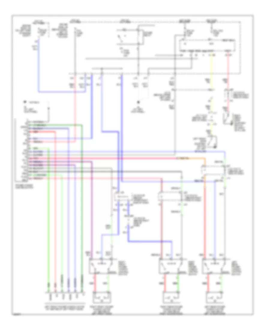 Power Windows Wiring Diagram with Jam Protection for Toyota Sienna CE 2008