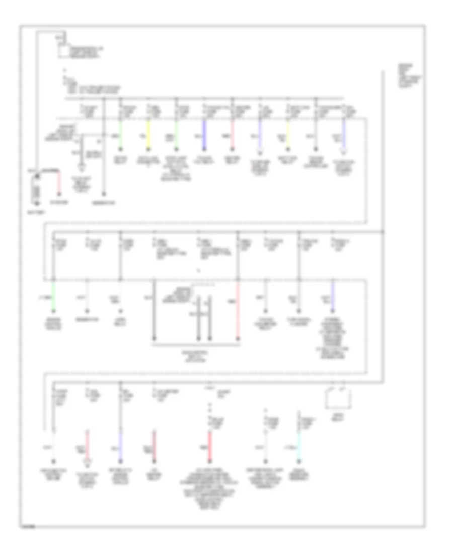 Power Distribution Wiring Diagram 1 of 3 for Toyota Tacoma X Runner 2010