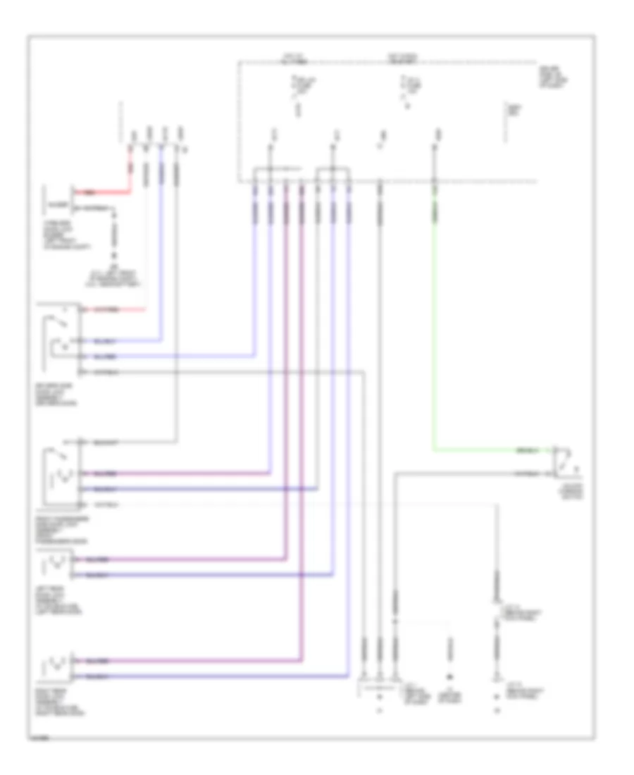 Power Door Locks Wiring Diagram with Keyless Entry 1 of 2 for Toyota Tacoma X Runner 2010