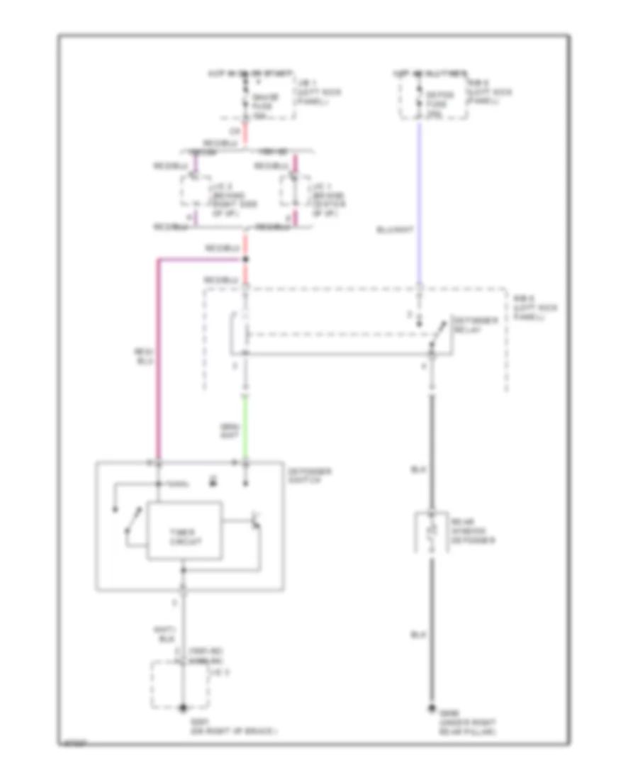 Defogger Wiring Diagram with Timer Wiring Diagram for Toyota Tercel LE 1993