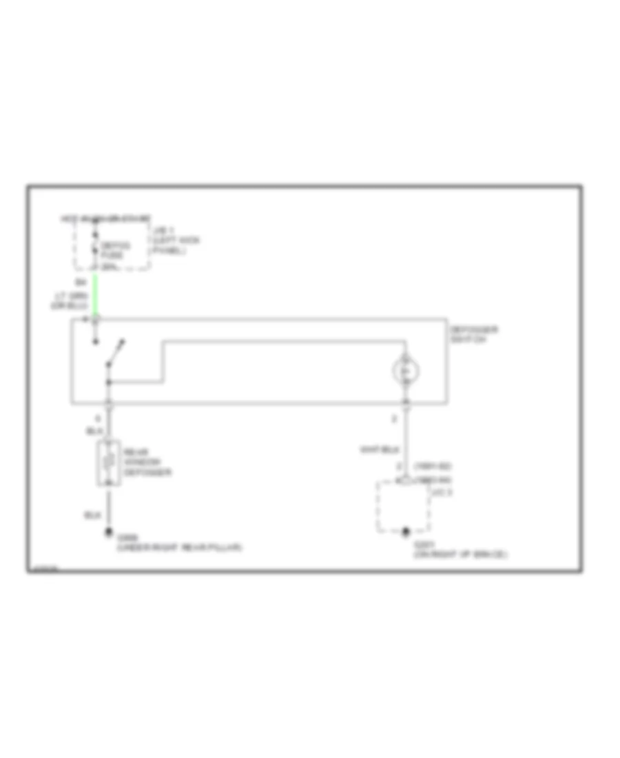 Defogger Wiring Diagram without Timer Wiring Diagram for Toyota Tercel LE 1993