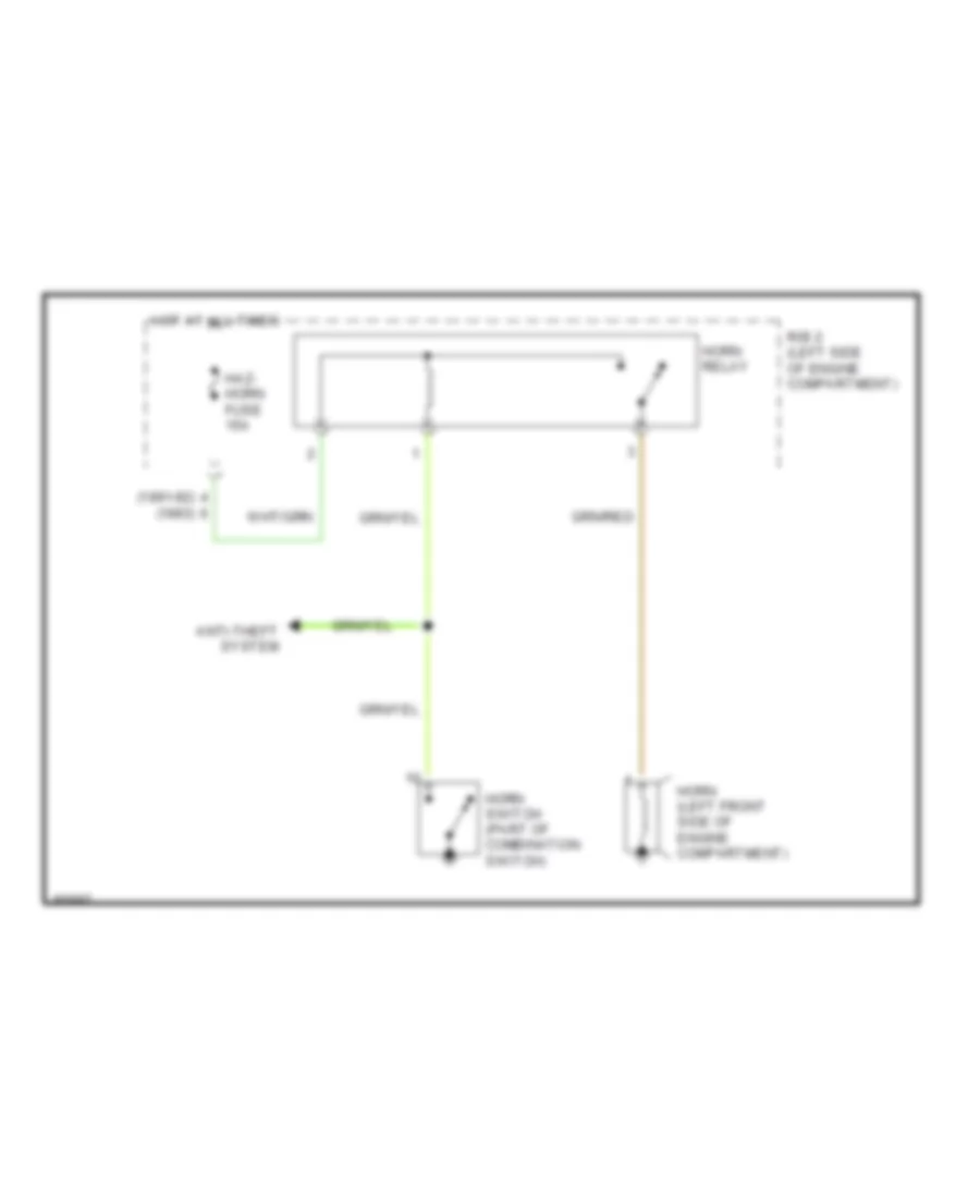 Horn Wiring Diagram for Toyota Tercel LE 1993