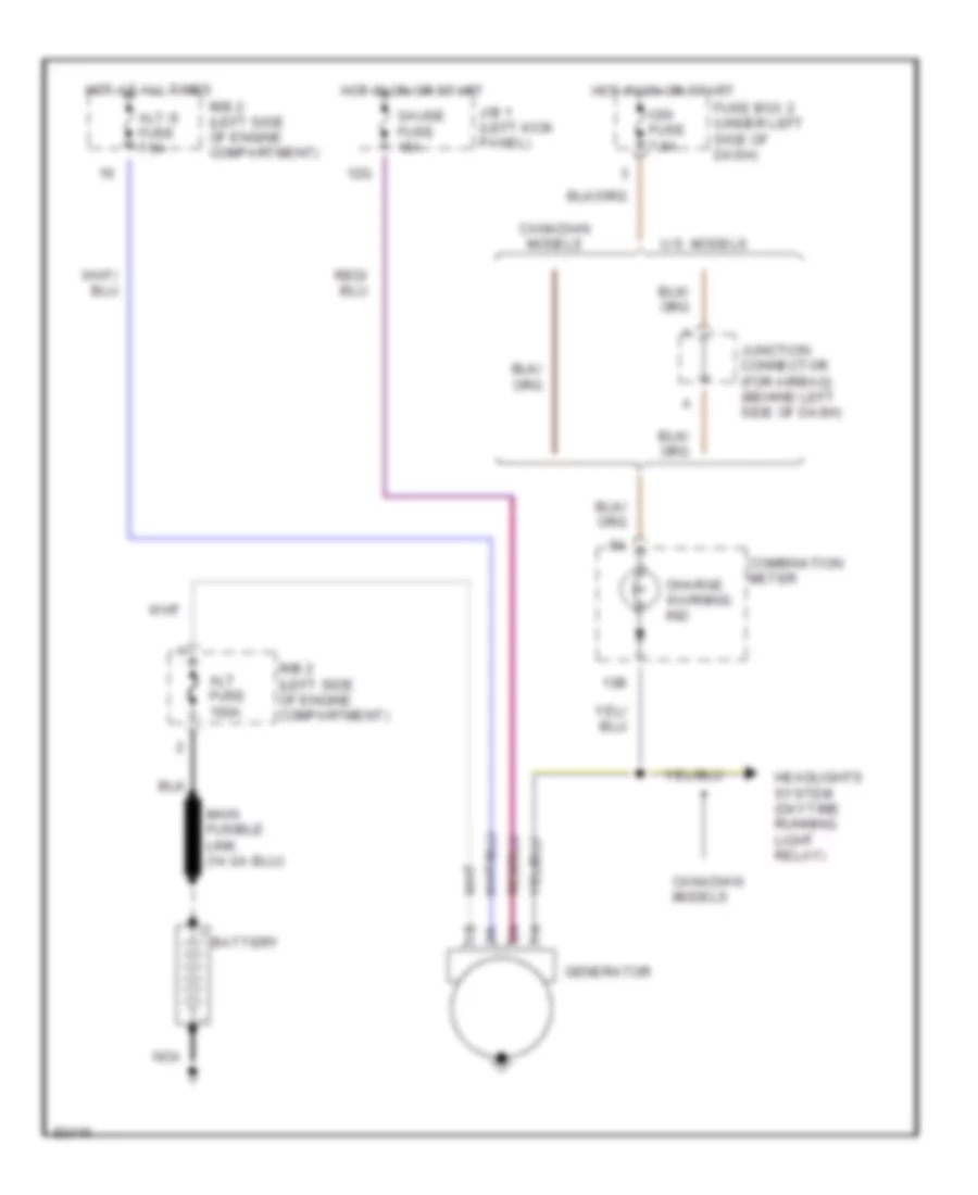 Charging Wiring Diagram for Toyota Tercel LE 1993