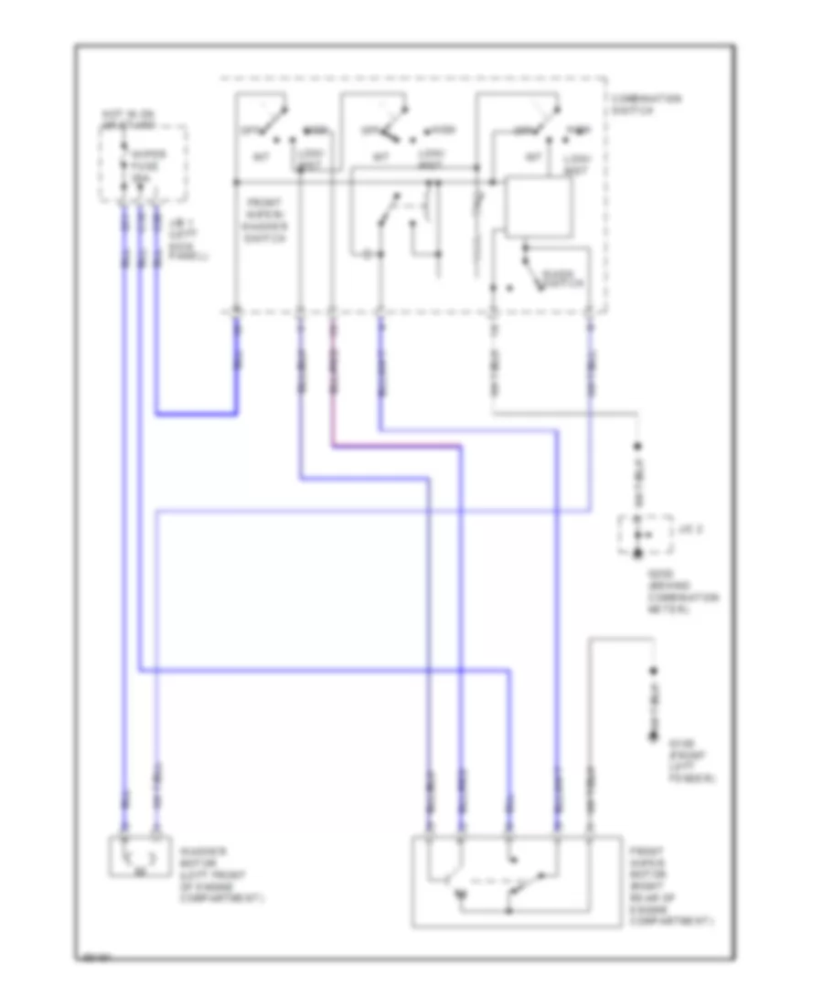 WiperWasher Wiring Diagram for Toyota Tercel LE 1993