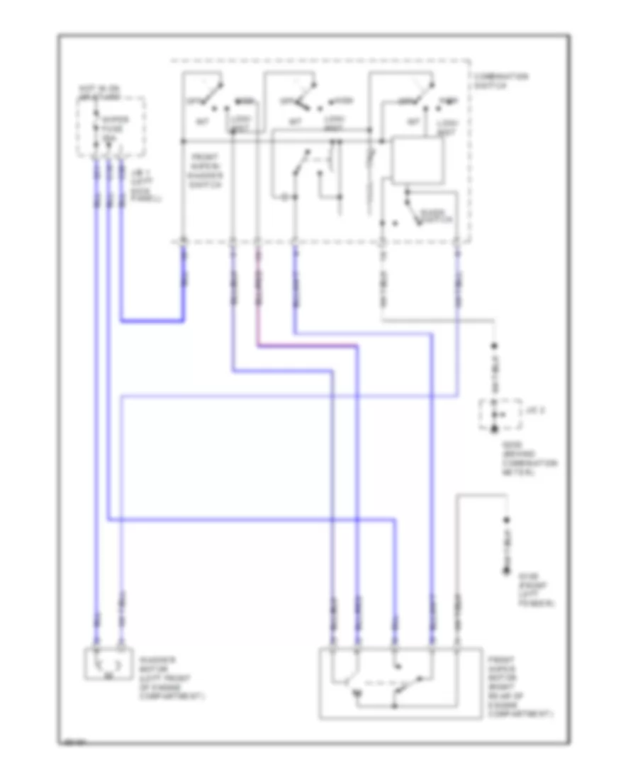 Wiper Washer Wiring Diagram for Toyota Tercel LE 1993