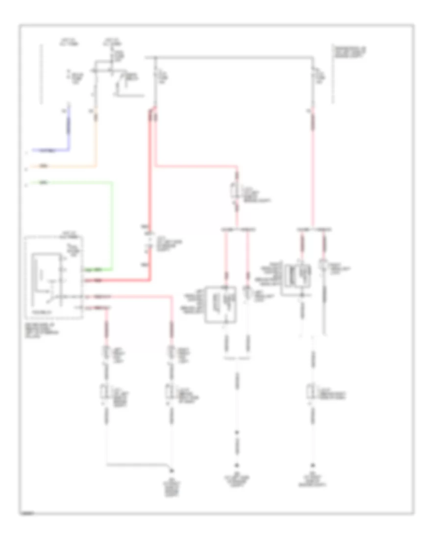 Headlights Wiring Diagram, without DRL (2 of 2) for Toyota Sienna LE 2008
