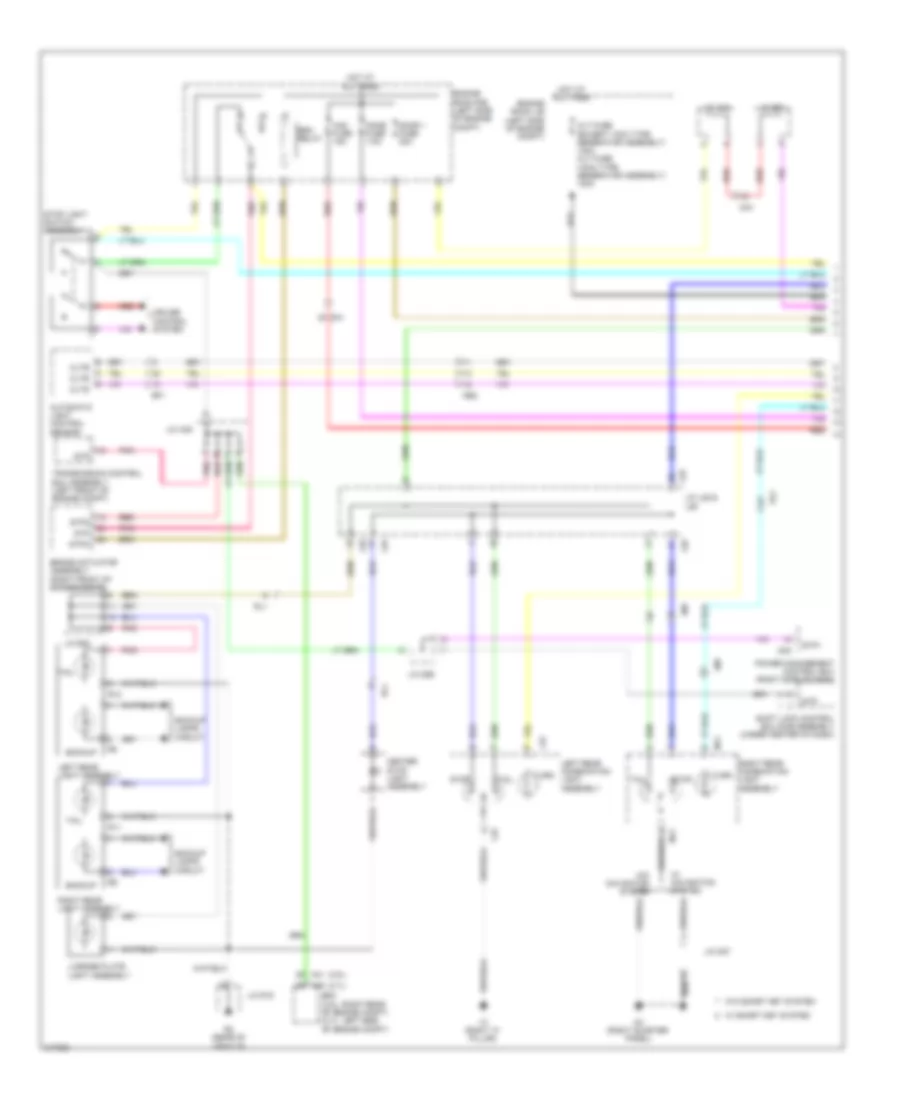 Exterior Lamps Wiring Diagram (1 of 2) for Toyota Venza LE 2012