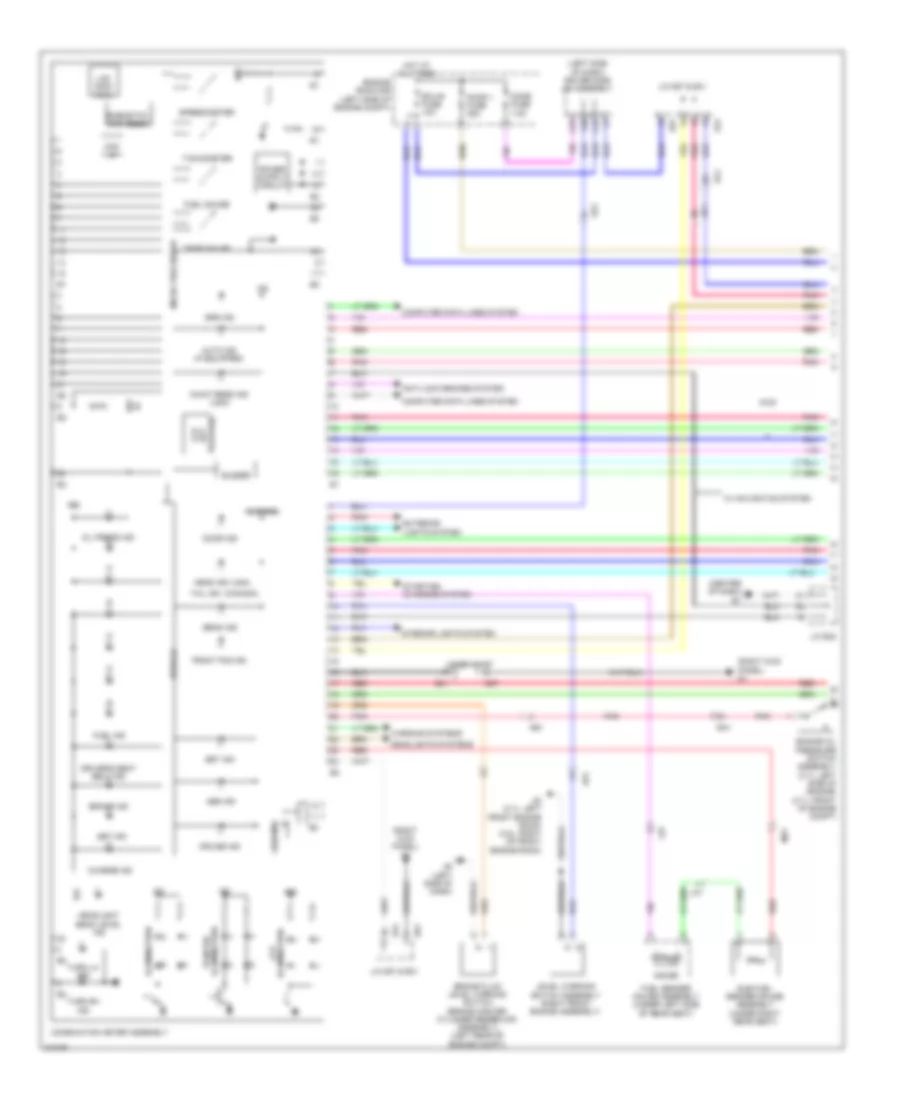 Instrument Cluster Wiring Diagram 1 of 3 for Toyota Venza LE 2012
