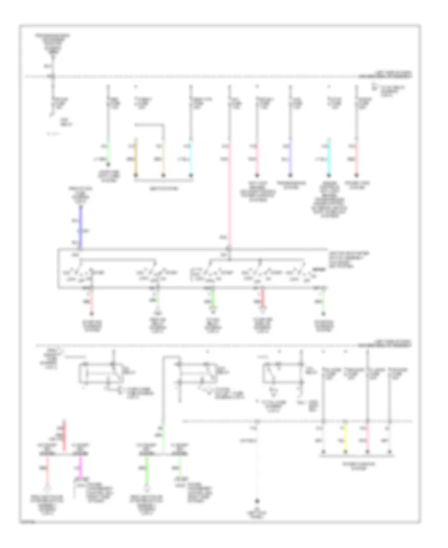 Power Distribution Wiring Diagram (3 of 4) for Toyota Venza LE 2012