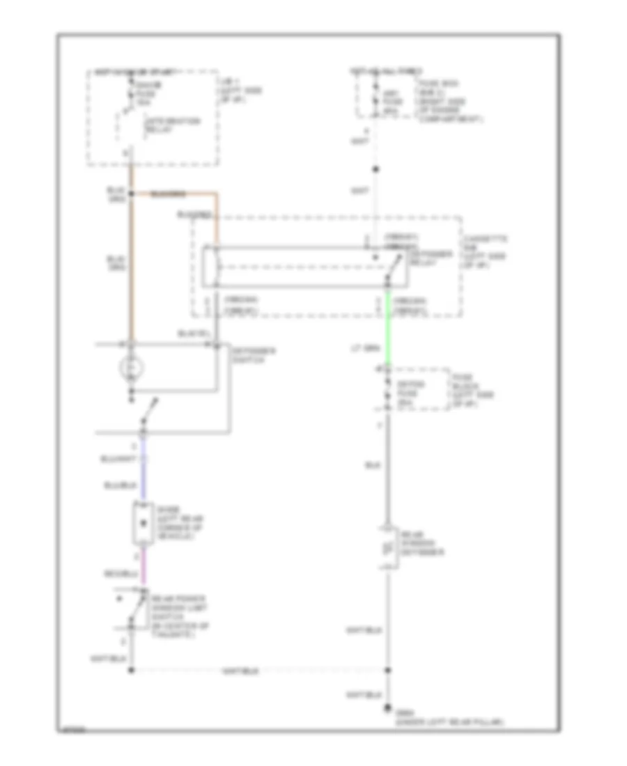 Defogger Wiring Diagram for Toyota 4Runner SR5 1991