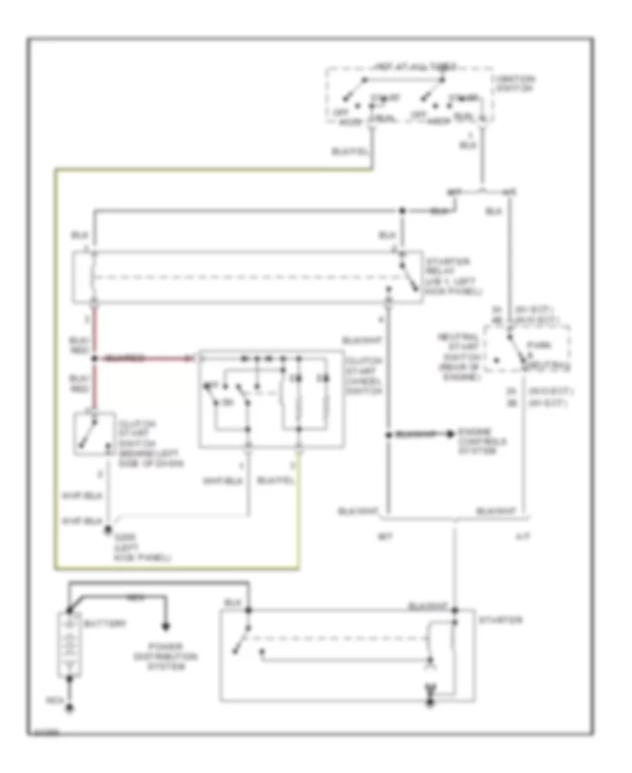 Starting Wiring Diagram for Toyota 4Runner SR5 1991