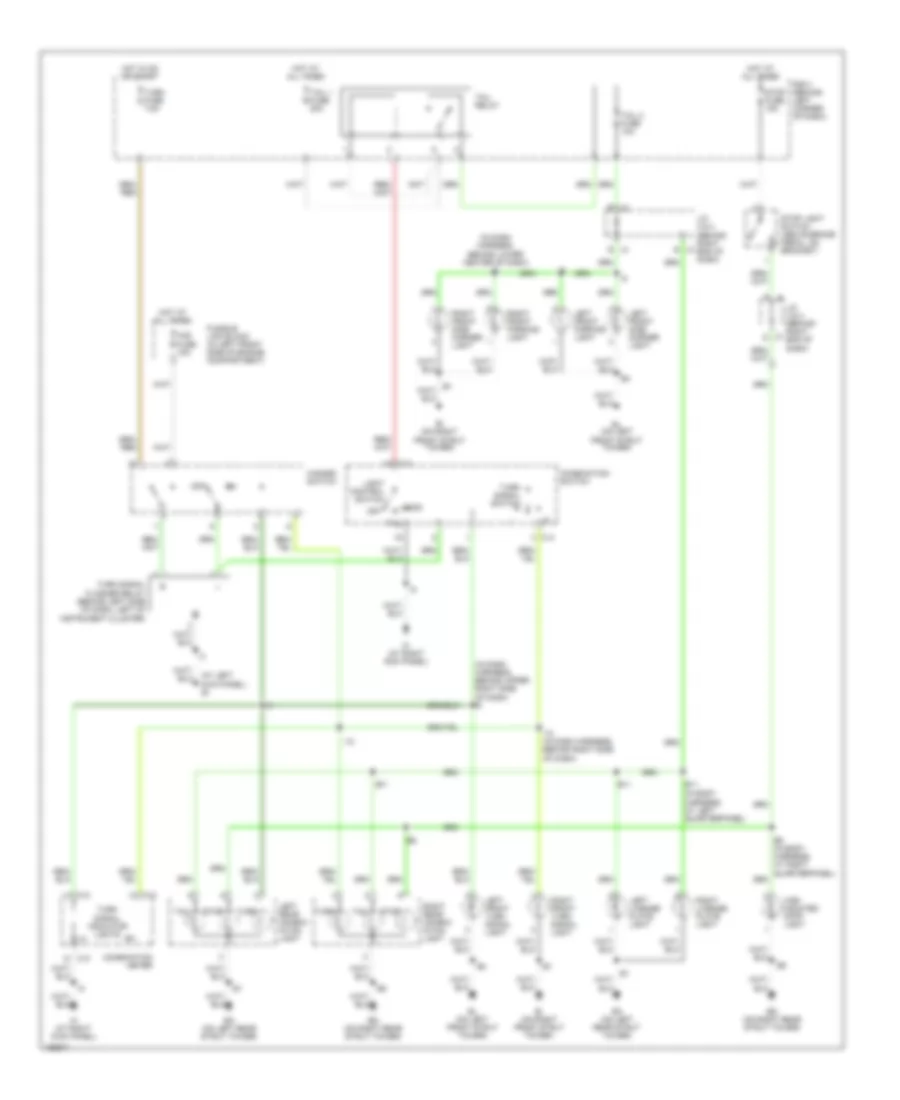 Exterior Lamps Wiring Diagram for Toyota MR2 2004