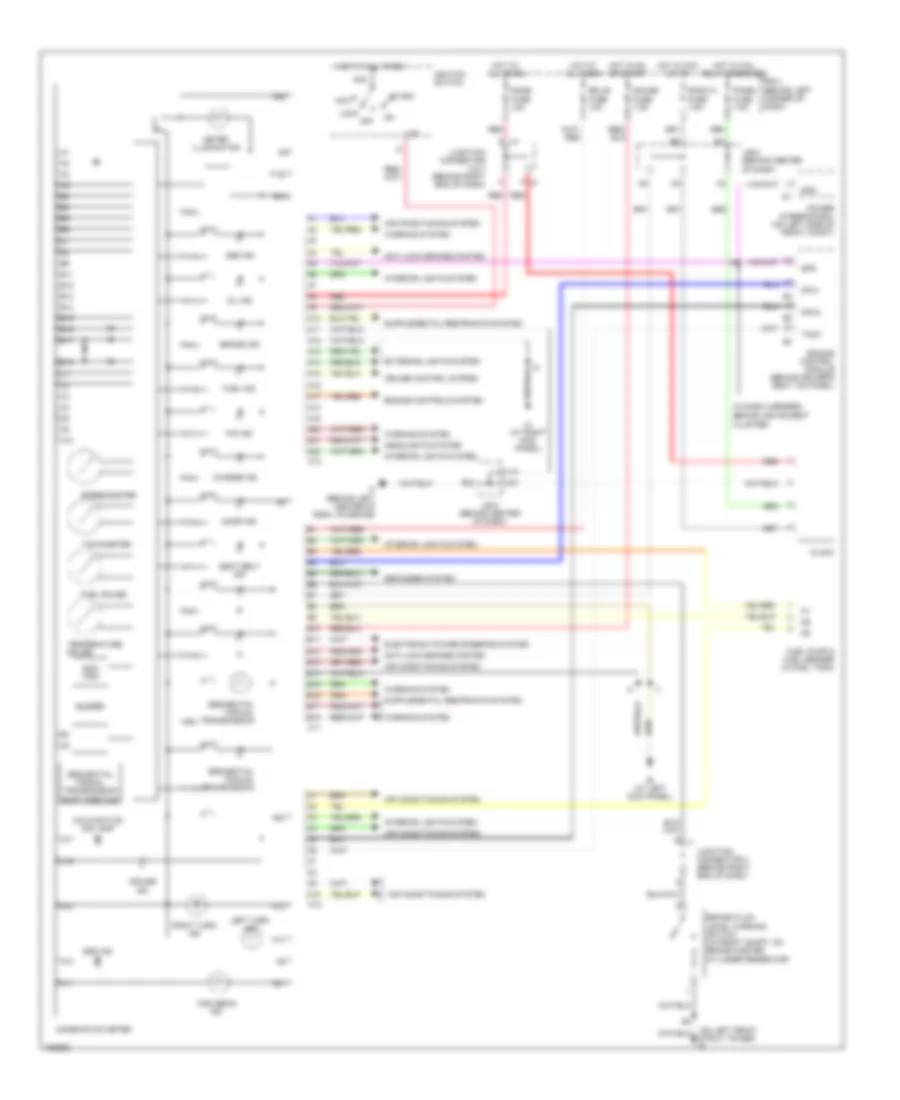 Instrument Cluster Wiring Diagram for Toyota MR2 2004