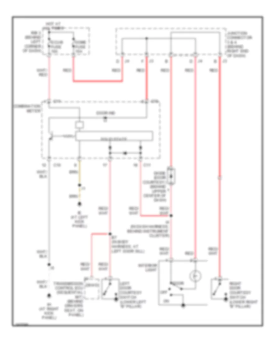 Courtesy Lamp Wiring Diagram for Toyota MR2 2004