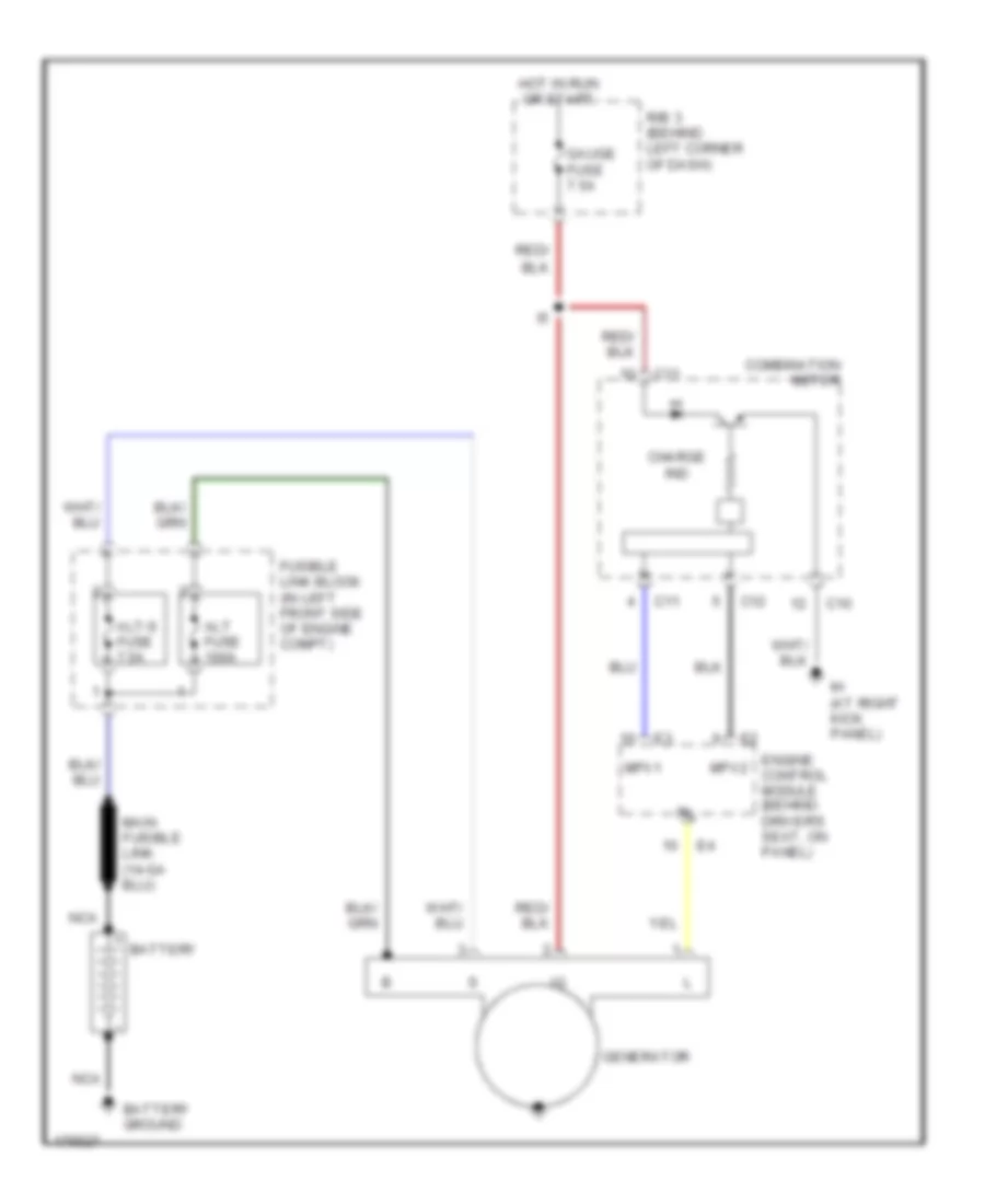 Charging Wiring Diagram for Toyota MR2 2004