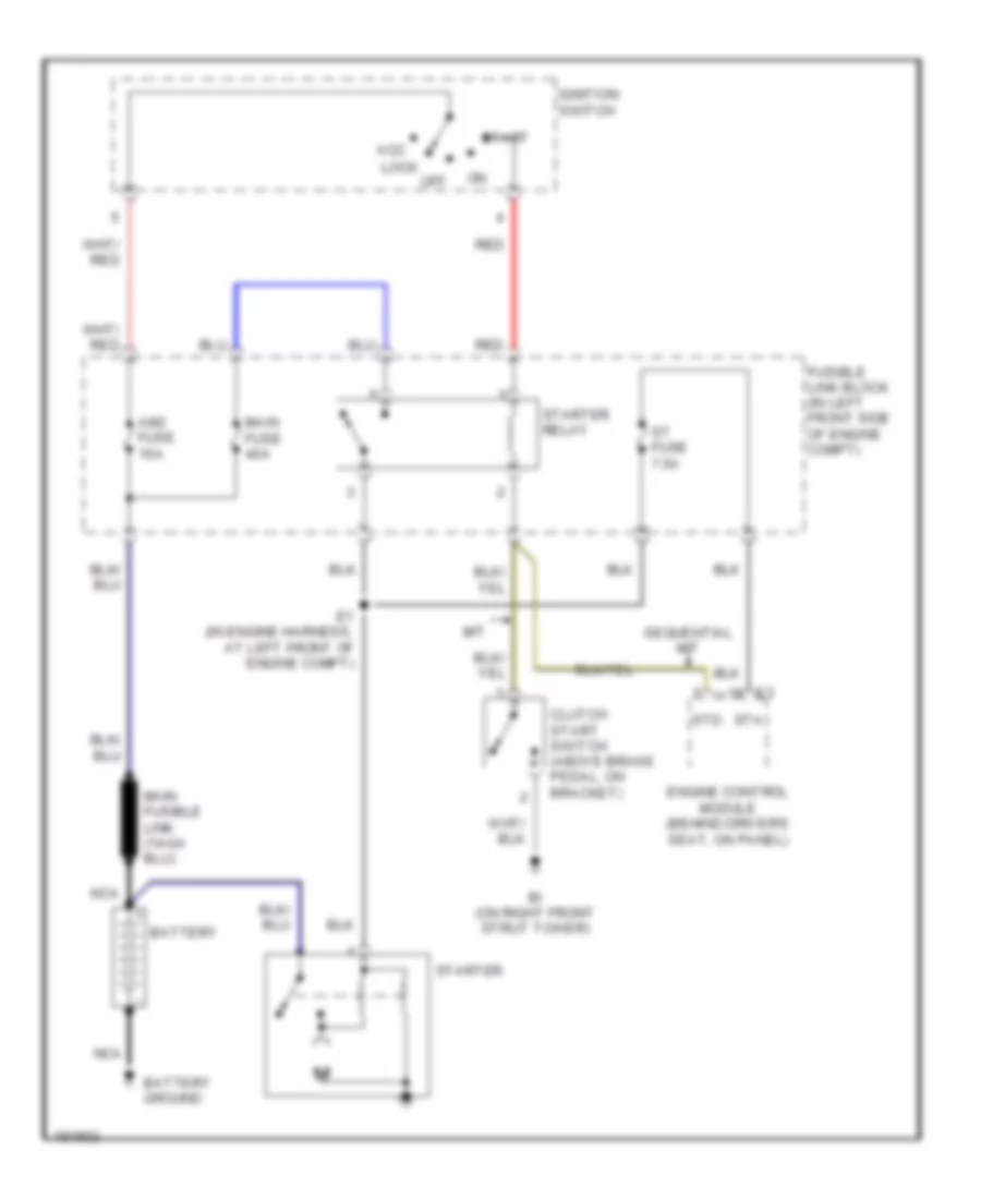 Starting Wiring Diagram for Toyota MR2 2004