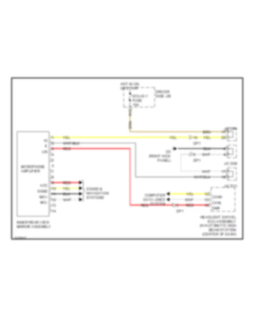 Electrochromic Mirror Wiring Diagram for Toyota Venza Limited 2012