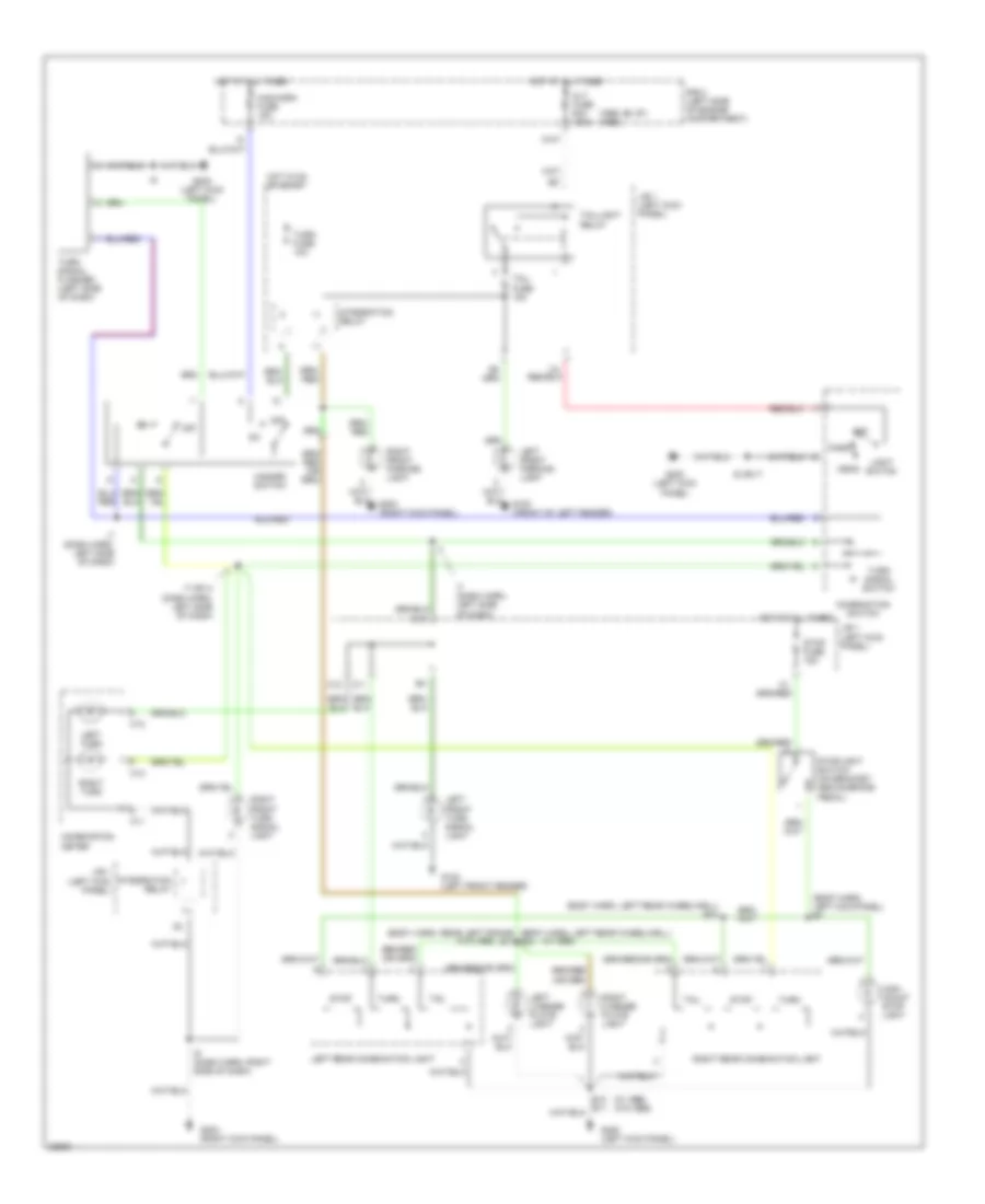 Exterior Lamps Wiring Diagram for Toyota T100 SR5 1997