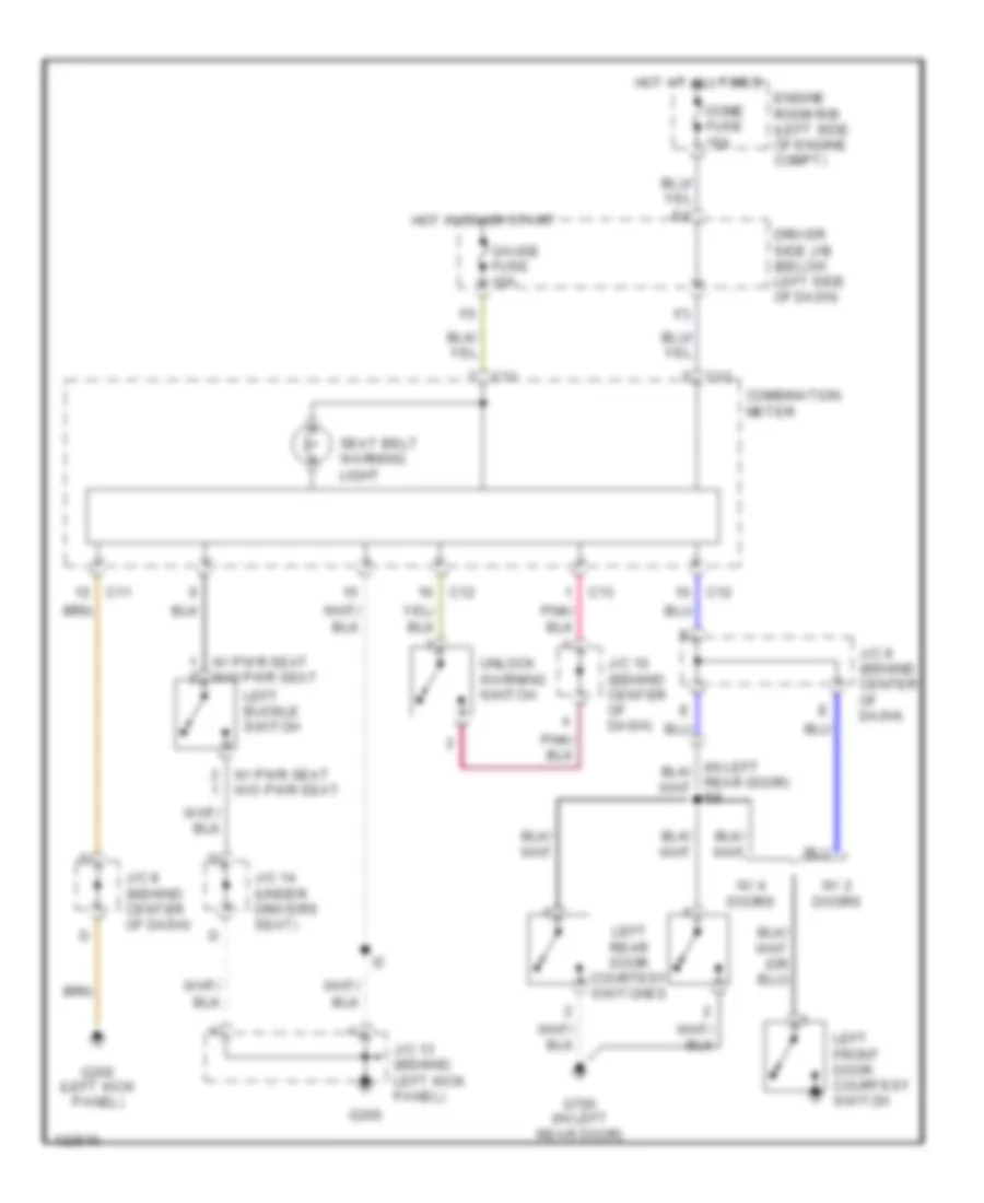Warning System Wiring Diagrams for Toyota Tundra Limited 2000