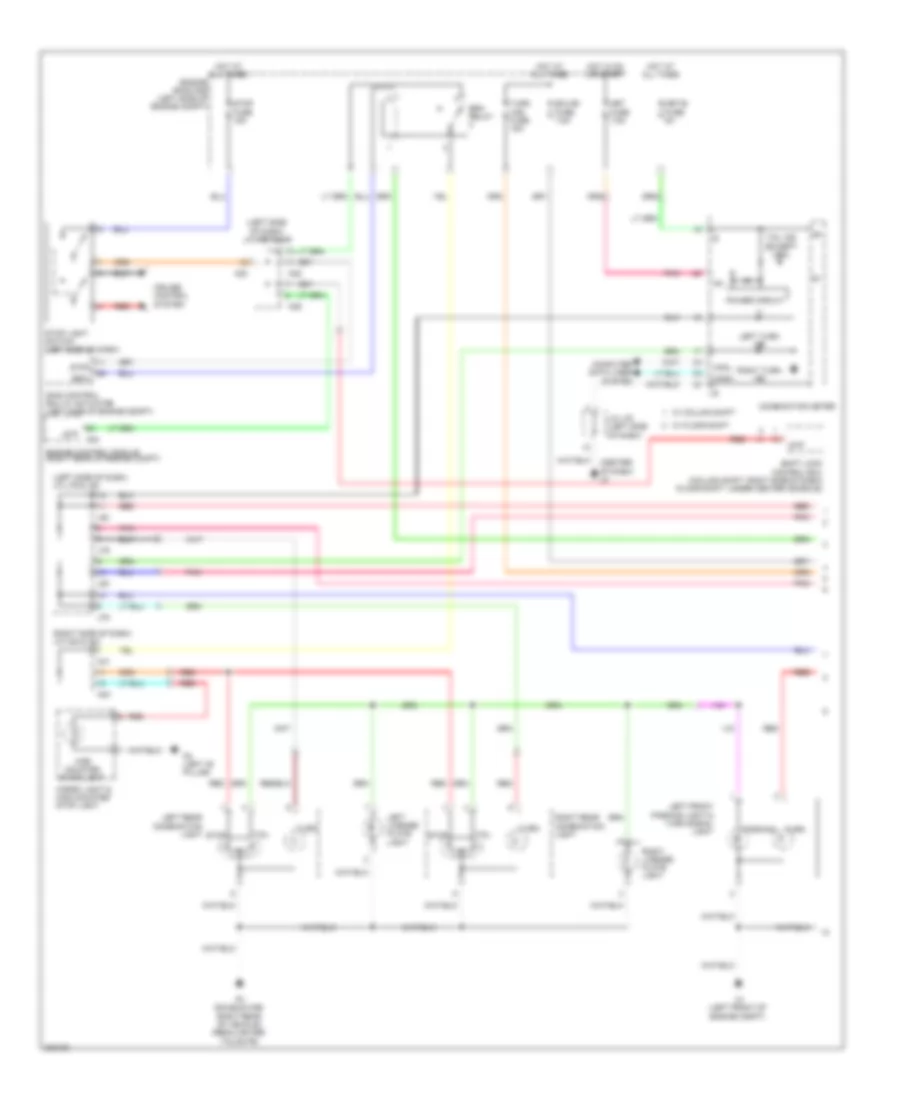 Exterior Lamps Wiring Diagram (1 of 2) for Toyota Tundra 2010