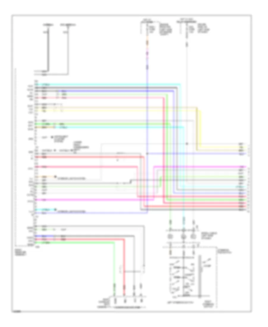 Radio Wiring Diagram, without Navigation with Separate Amplifier (1 of 4) for Toyota Tundra 2010