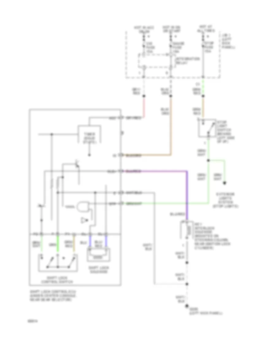 Shift Interlock Wiring Diagram for Toyota 4Runner SR5 1994