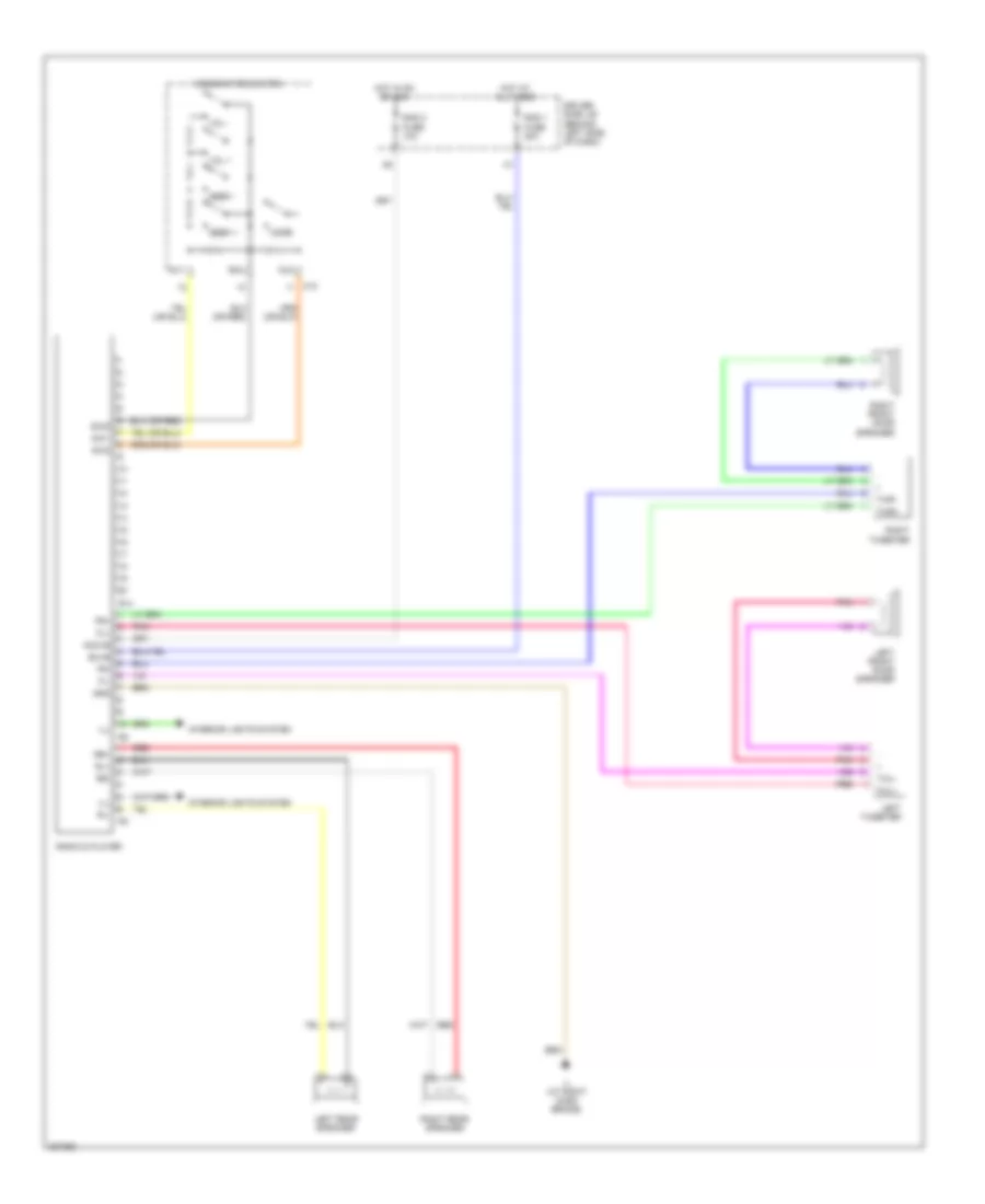 Radio Wiring Diagram, without Navigation with Built-in Amplifier for Toyota Camry LE 2006