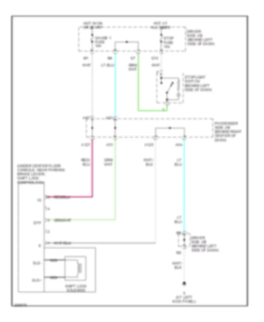 Shift Interlock Wiring Diagram for Toyota Camry LE 2006