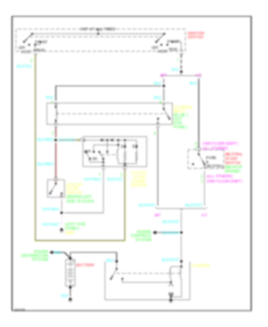 Starting Wiring Diagram for Toyota Cab  Chassis 1991