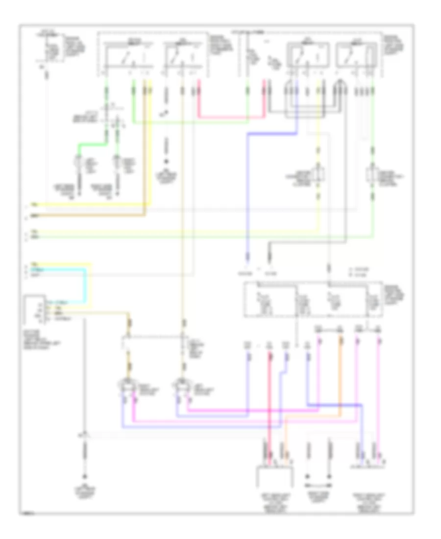 Headlamps  Fog Lamps Wiring Diagram, with DRL (2 of 2) for Toyota Prius 2004
