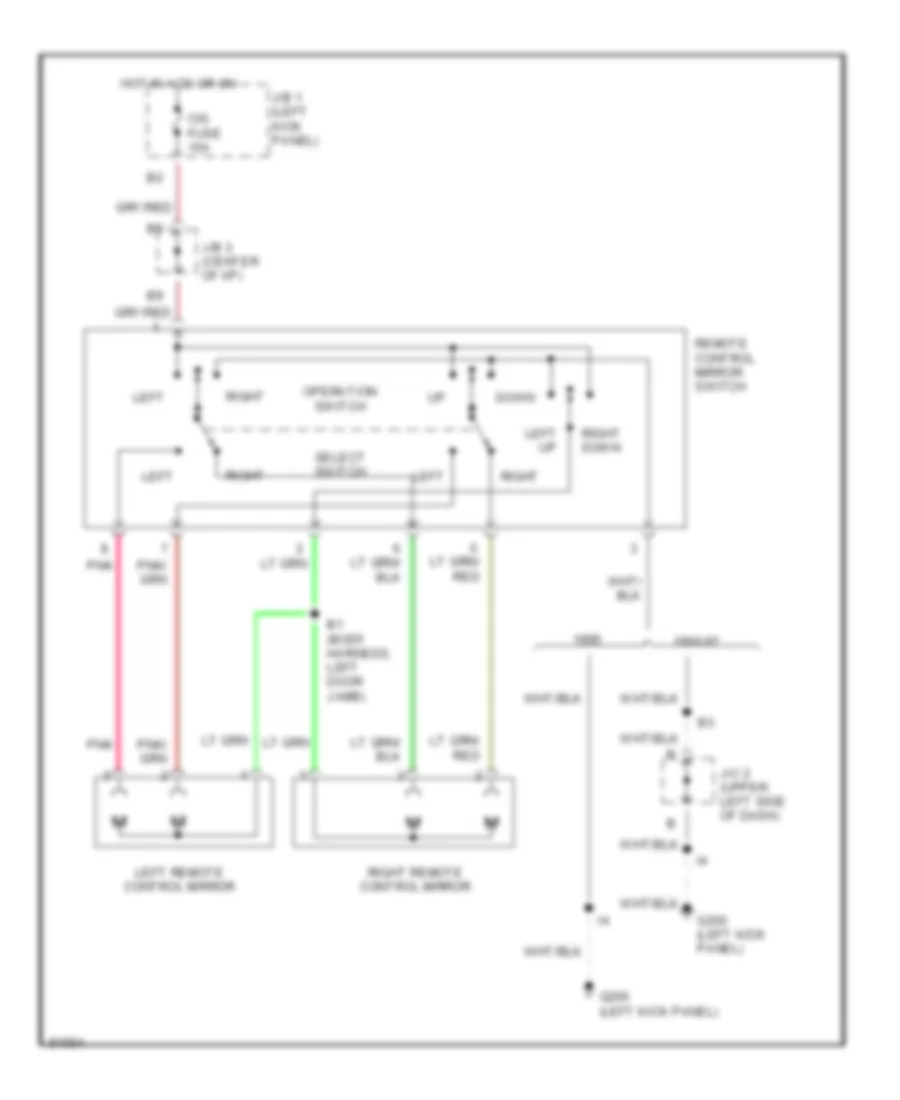 Power Mirror Wiring Diagram for Toyota Tacoma 1997