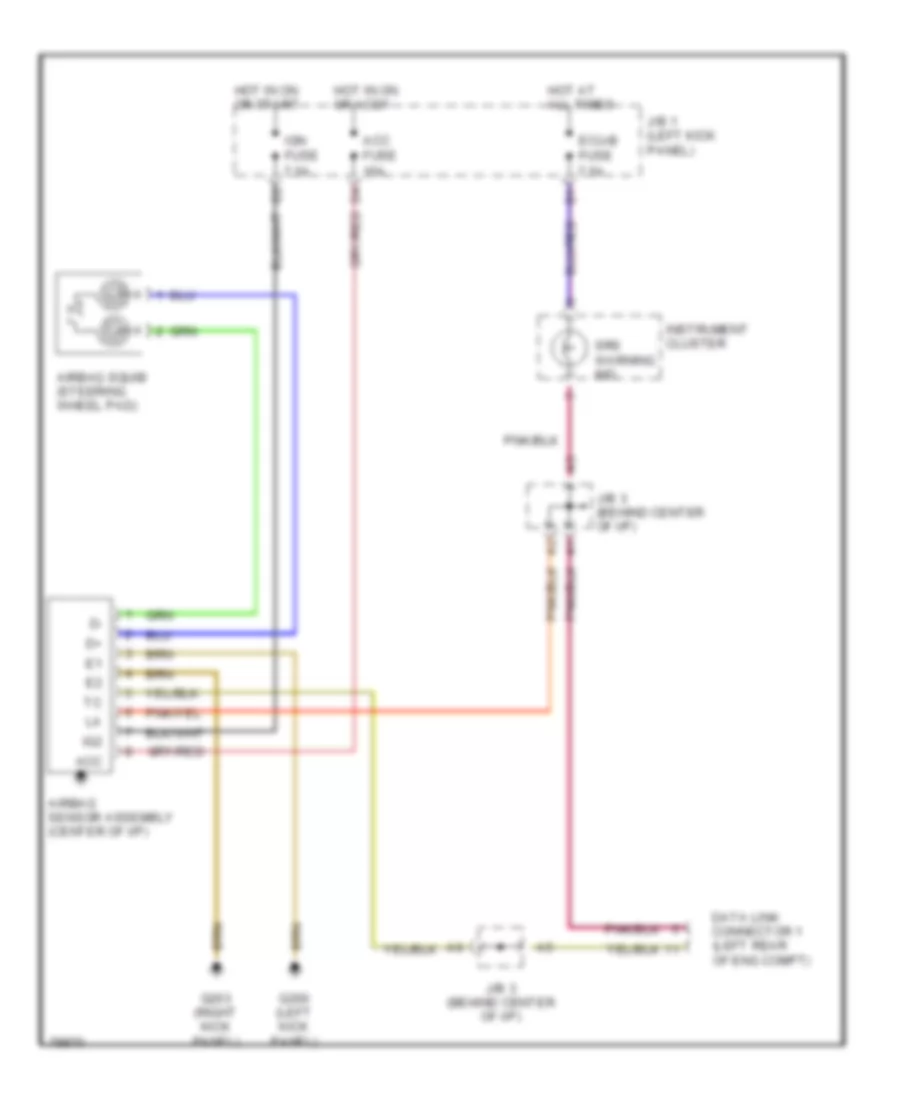 Supplemental Restraint Wiring Diagram for Toyota Tacoma 1997
