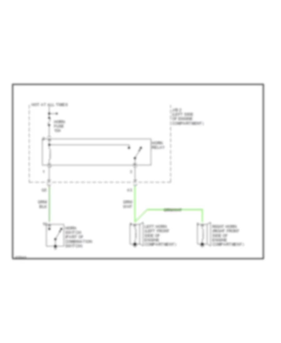 Horn Wiring Diagram for Toyota Camry DX 1994